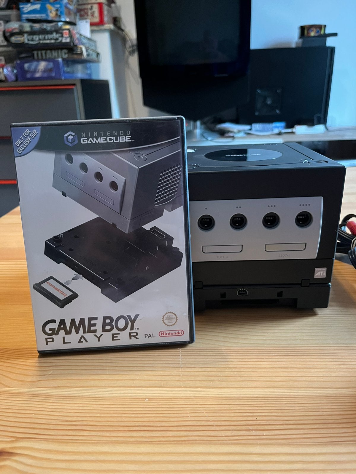 Nintendo gamecube met gameboy player compleet netjes werkend, Ophalen, Zo goed als nieuw, Met 1 controller, Met GameBoy player