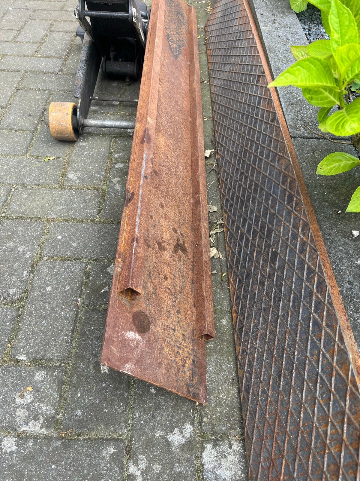 Stalen rijplaten / vlonderplaten, Doe-het-zelf en Verbouw, Metalen, Ophalen of Verzenden, Gebruikt, IJzer