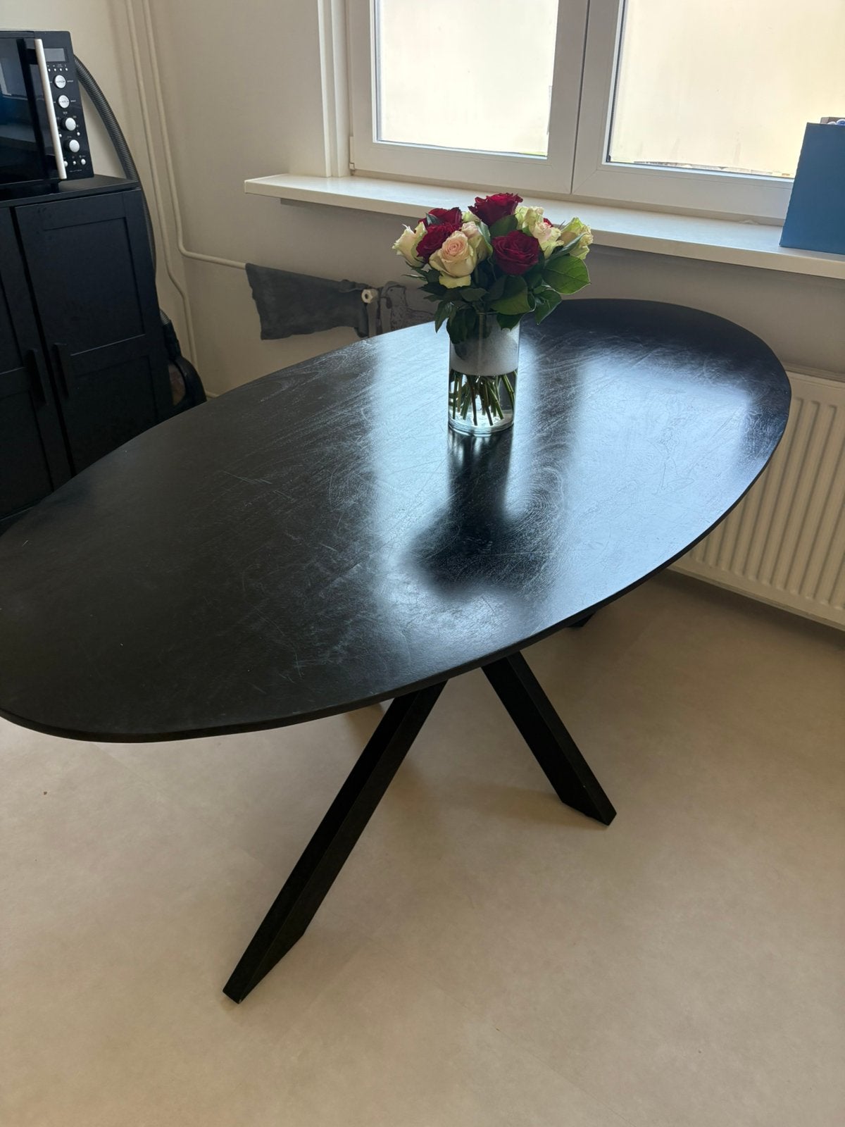 Ovale eettafel 180x90 Zitmaxx €200!!!!!, Huis en Inrichting, Tafels | Eettafels, Ophalen, 50 tot 100 cm, Zo goed als nieuw, 150 tot 200 cm