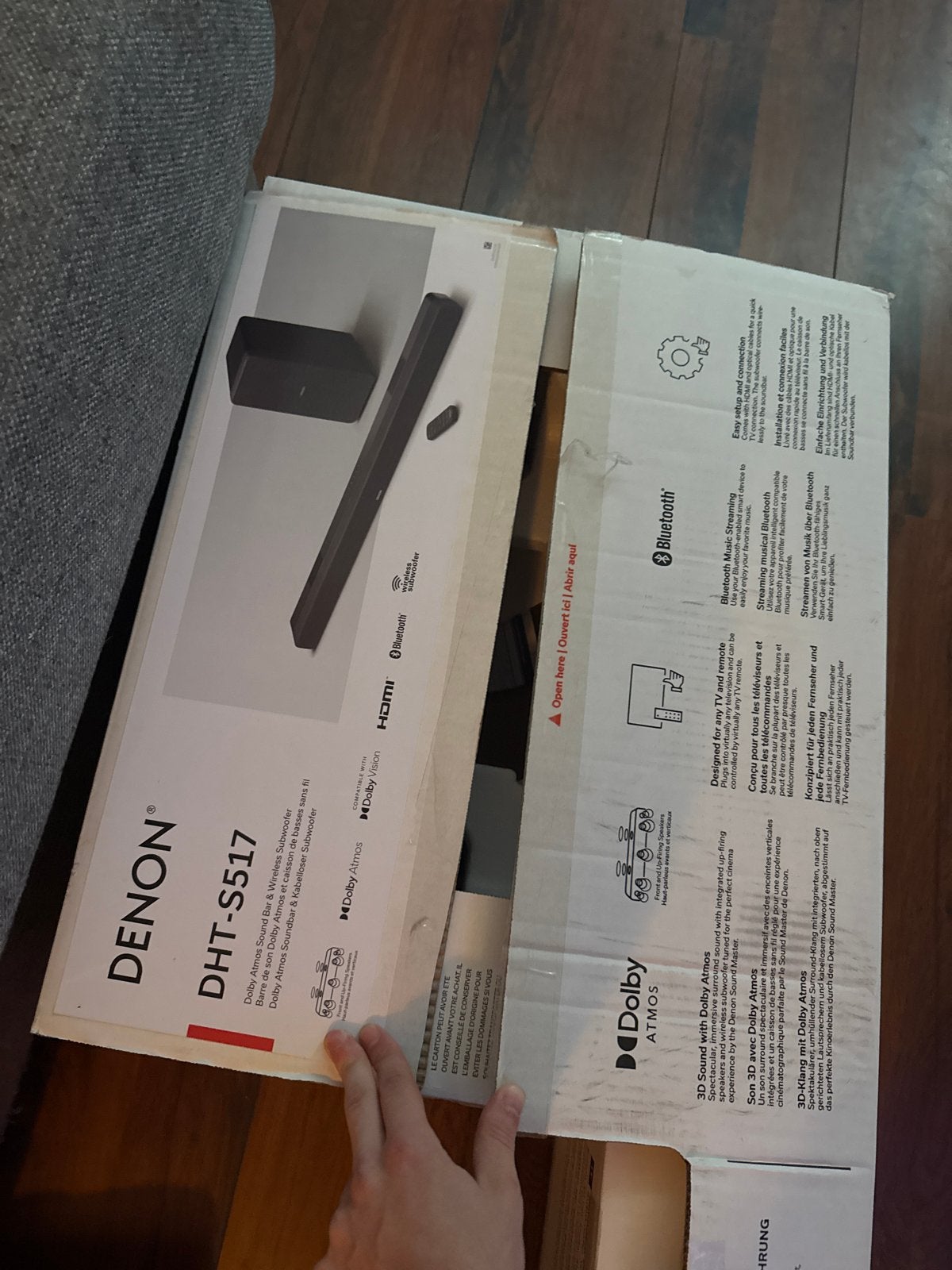Denon DHT-S517 Soundbar met draadloze subwoofer, Ophalen, Bluetooth, Zo goed als nieuw