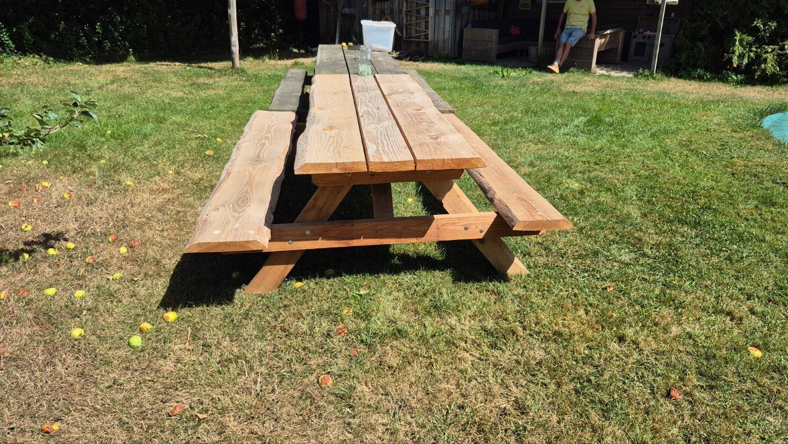 Nieuwe Douglashouten Picknicktafel - 2,5m lang, 1,7m breed, Ophalen, Nieuw, Rechthoekig, Hout