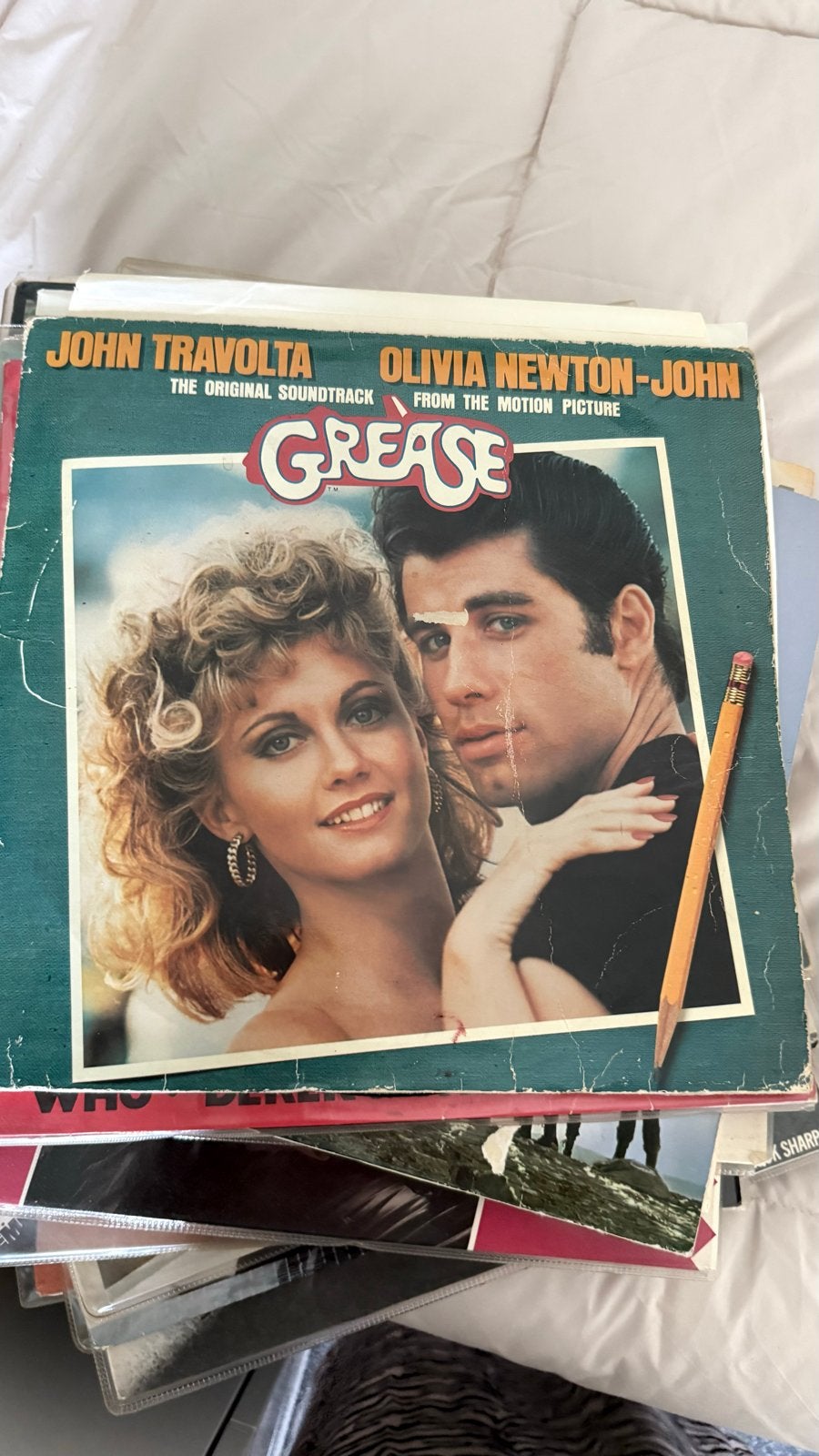 Grease Original Soundtrack LP - John Travolta & Olivia Newto, LP, Gebruikt, Soundtrack, Ophalen of Verzenden