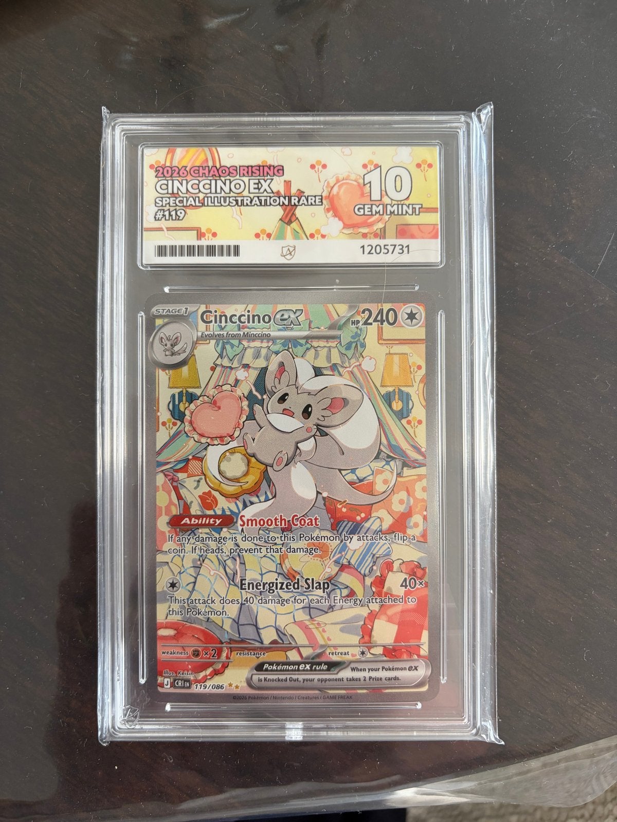 ACE 10 Cinccino ex Special Illustration Rare #119, Ophalen, Nieuw, Losse kaart