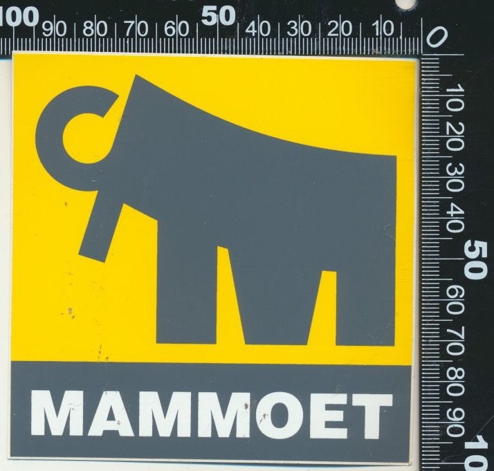 Sticker: Mammoet, Verzenden, Zo goed als nieuw, Bedrijf of Vereniging