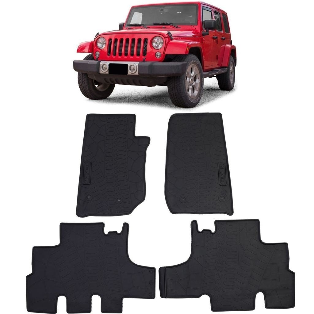 Rubberen Automatten Jeep Wrangler All Weather Vloermatten Zw, Verzenden, Automotive Parts, A.parts@hotmail.nl, Trasmolenlaan 12 3447 GZ Woerden
