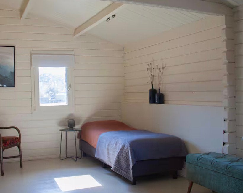 Bedden / boxspring + matras te koop (5 stuks), Ophalen, Eenpersoons, Beige, Zo goed als nieuw