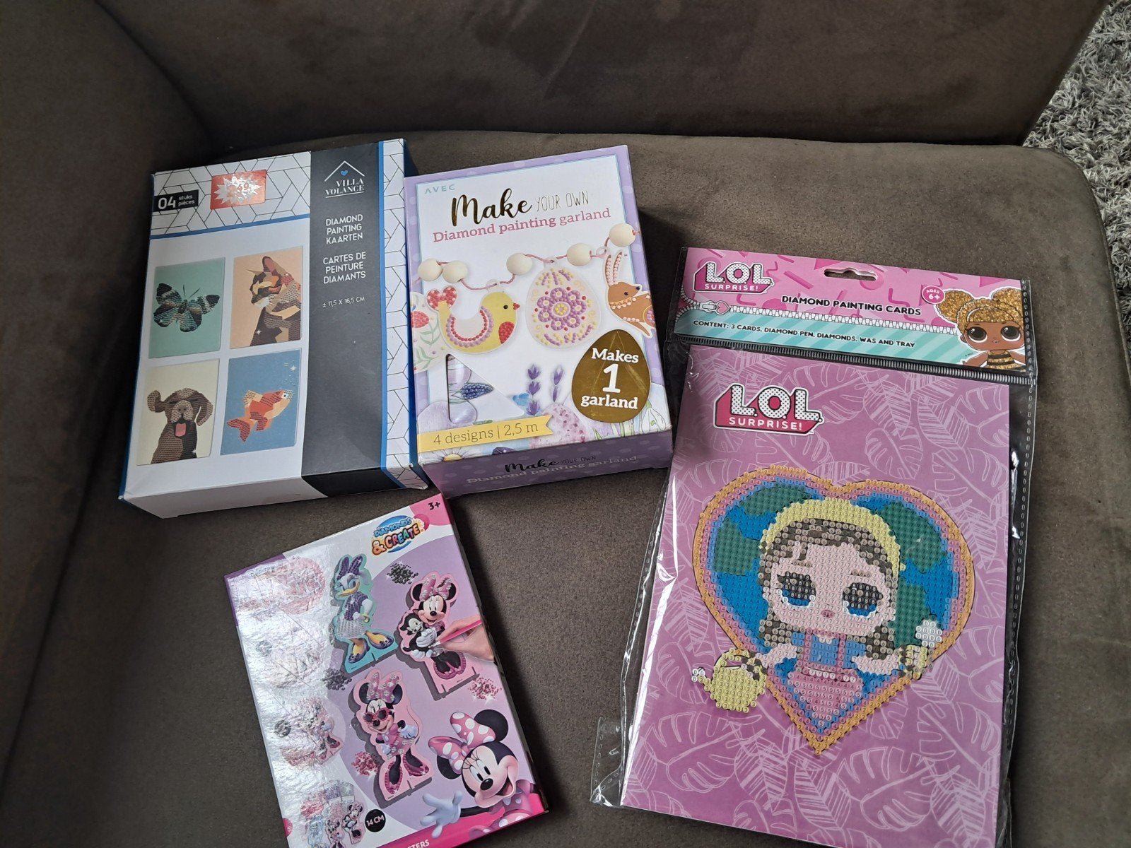 Leuk pakketje met Diamond painting setjes, Ophalen of Verzenden, Nieuw, Knutselwerk