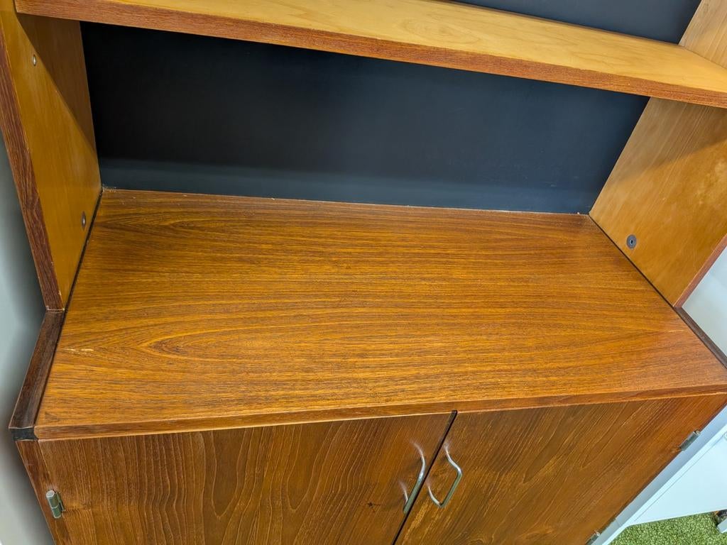Pastoe Teak Fineer Kast met Opbouw | Deense / Scandinavische, 100 tot 150 cm, Onbekend, Onbekend, Onbekend