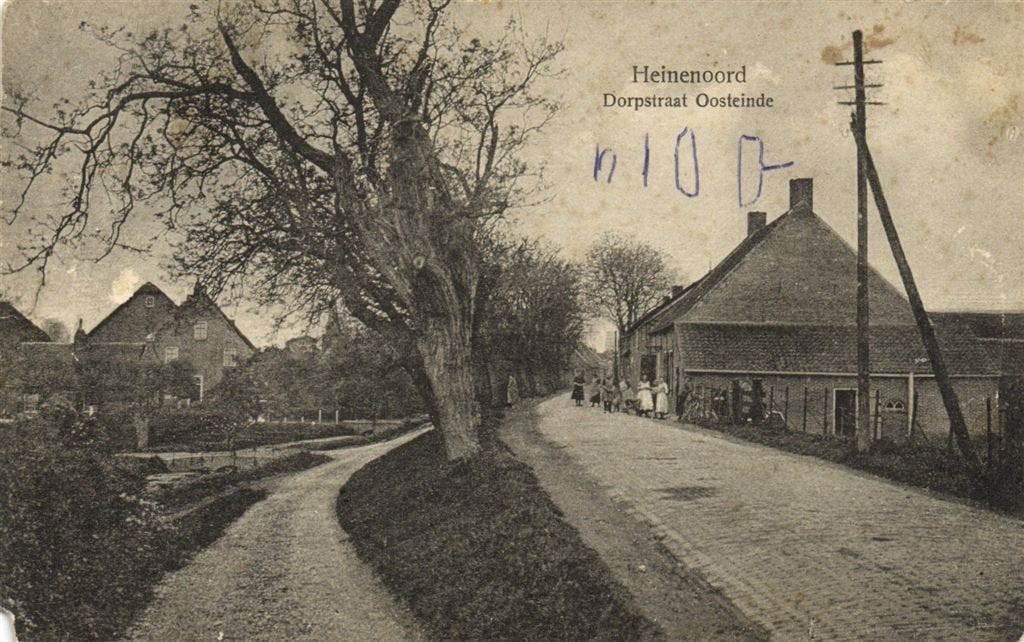 Heinenoord, Dorpstraat Oosteinde - B-keus - gelopen, Verzamelen, Ophalen of Verzenden, 1920 tot 1940, Gelopen, Zuid-Holland