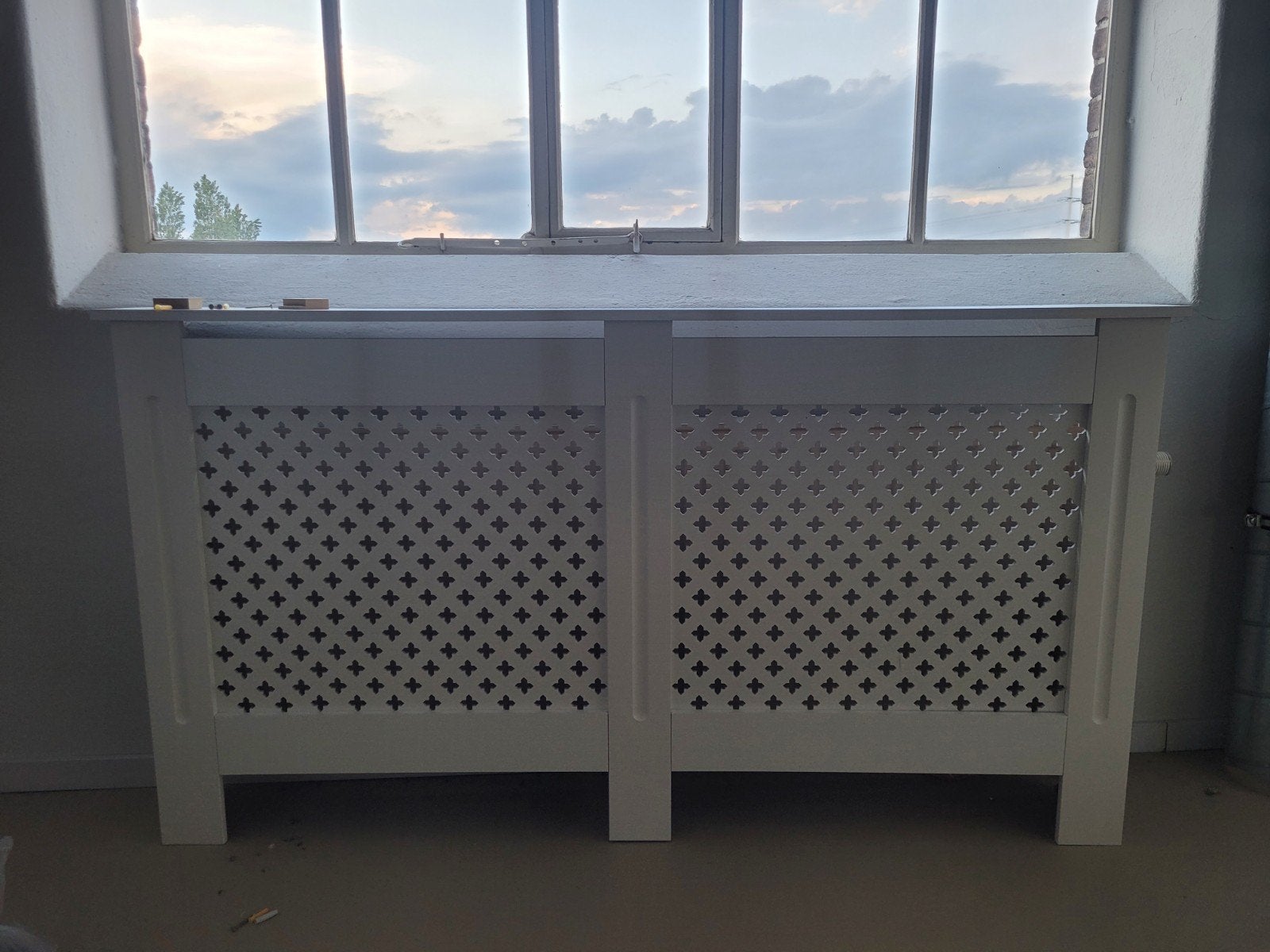 Witte radiatorombouw 152x82x19 cm - Zo goed als nieuw, Huis en Inrichting, Ophalen of Verzenden