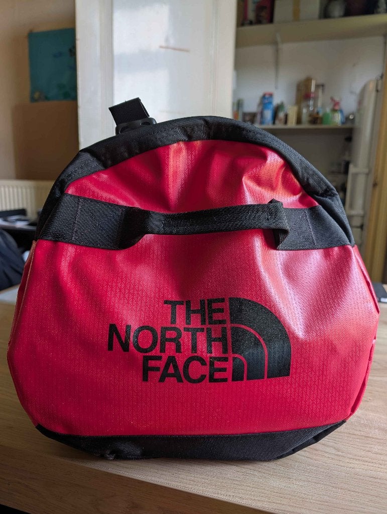 The North Face Base Camp Duffel L 95L Rood Zwart, 30 cm of meer, Verzenden, Nieuw, 60 tot 80 cm