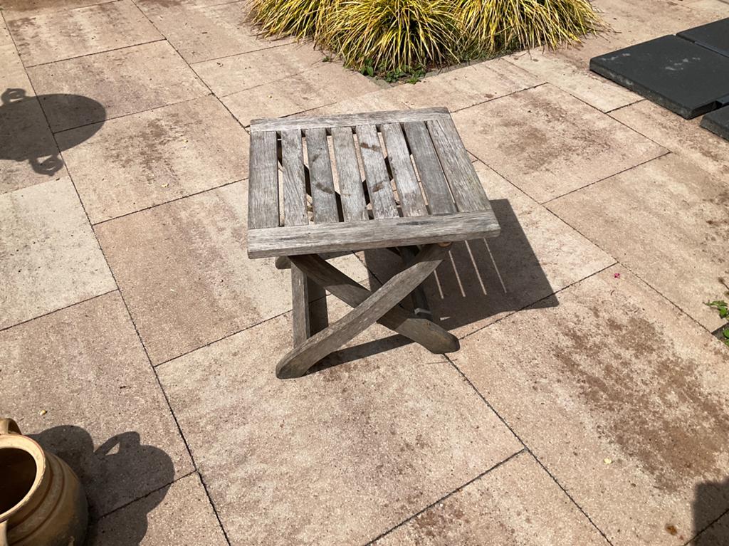 Houten bijzettafeltje inklapbaar, Ophalen, Minder dan 45 cm, Minder dan 55 cm, Vierkant