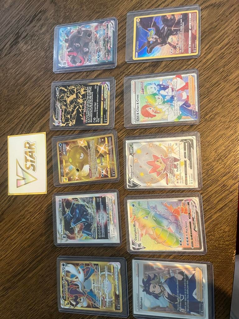 Pokémon kaarten (11 stuks), Ophalen of Verzenden, Gebruikt, Meerdere kaarten, Foil