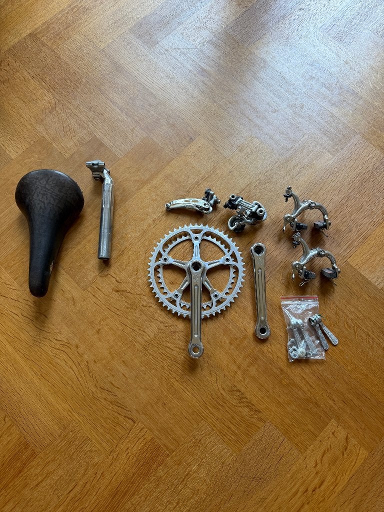 Campagnolo Super Record Retro, Crankstel of Pedalen, Gebruikt, Ophalen of Verzenden, Campagnolo Super Record