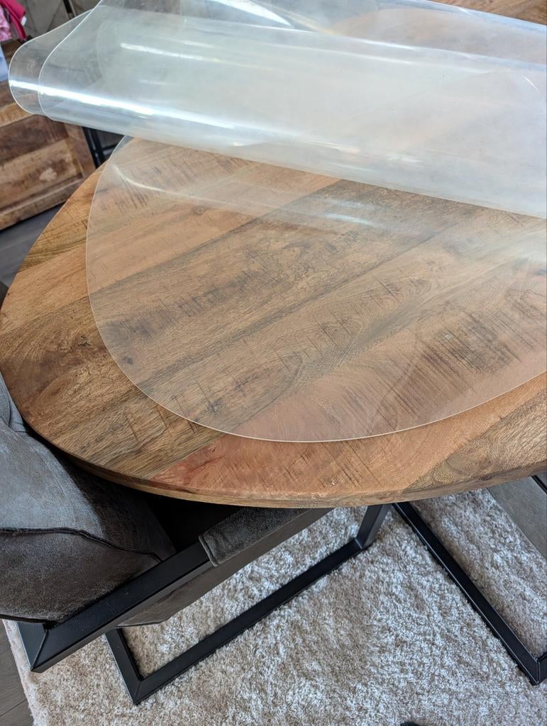 Transparant tafelzeil ovaal 240x100cm, 4mm dik, Ophalen, Zo goed als nieuw, Ovaal, Binnen