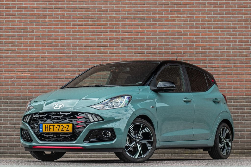 Hyundai i10 1.0 T-GDI N Line, 4.000km NAP, Stoel & Stuurverw, Voorwielaandrijving, Stof, Gebruikt, Automatische klimaatregeling