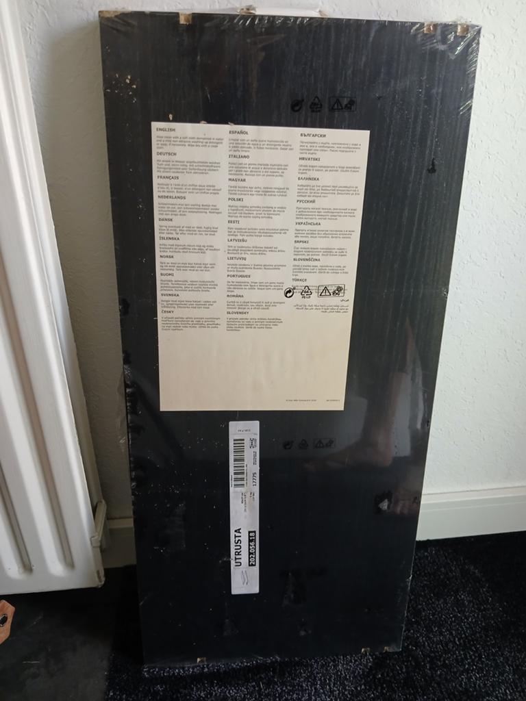 Twee Nieuwe IKEA UTRUSTA planken 80x37 cm, zwart, Ophalen, Nieuw