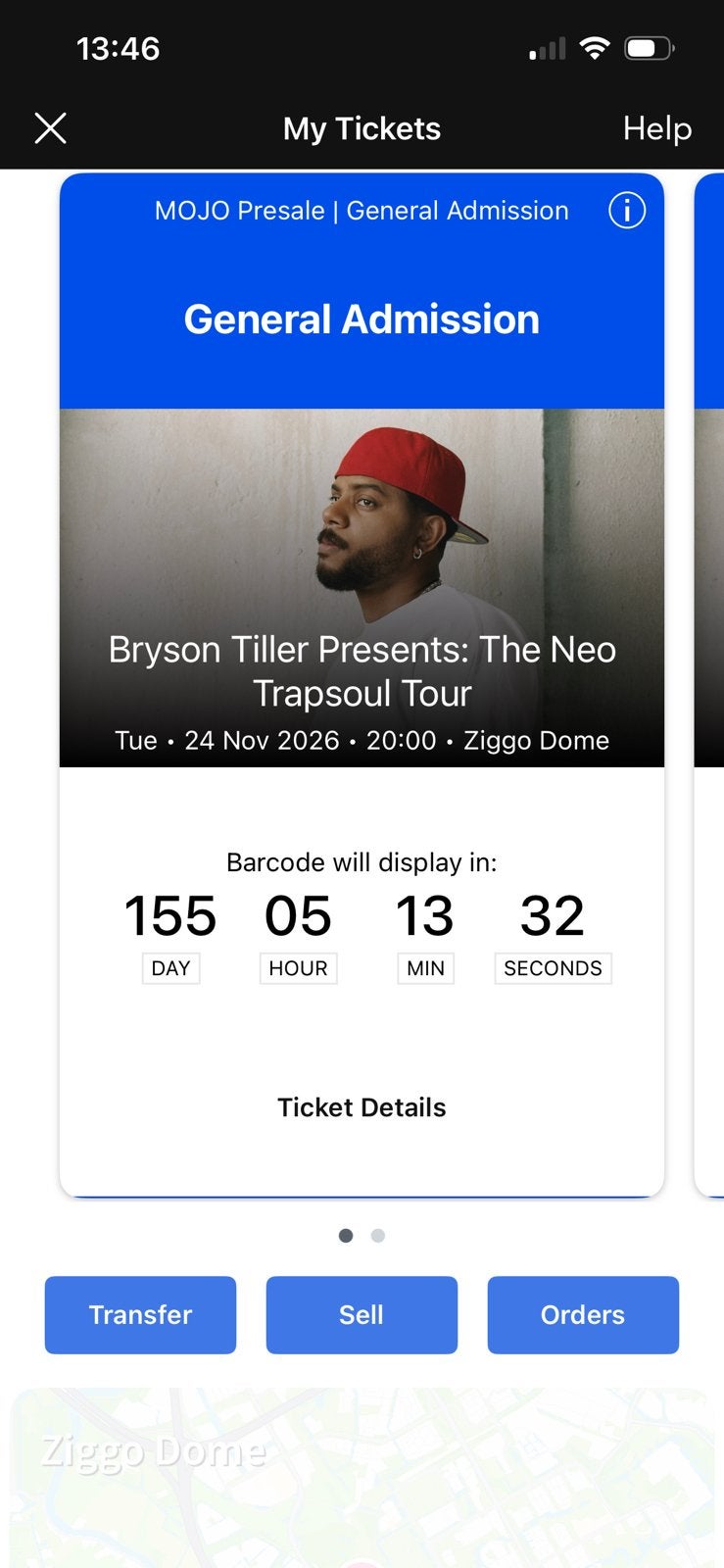 bryson tiller tickets 2 stuks, Twee personen