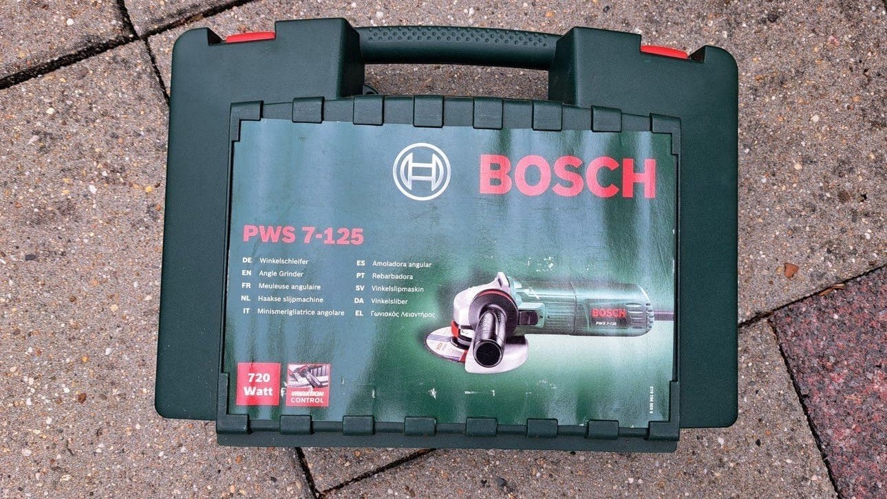 Bosch Haakse Slijper 125 mm met slijpschijven, Ophalen of Verzenden, Gebruikt, 1200 watt of meer, Excentrische schuurmachine