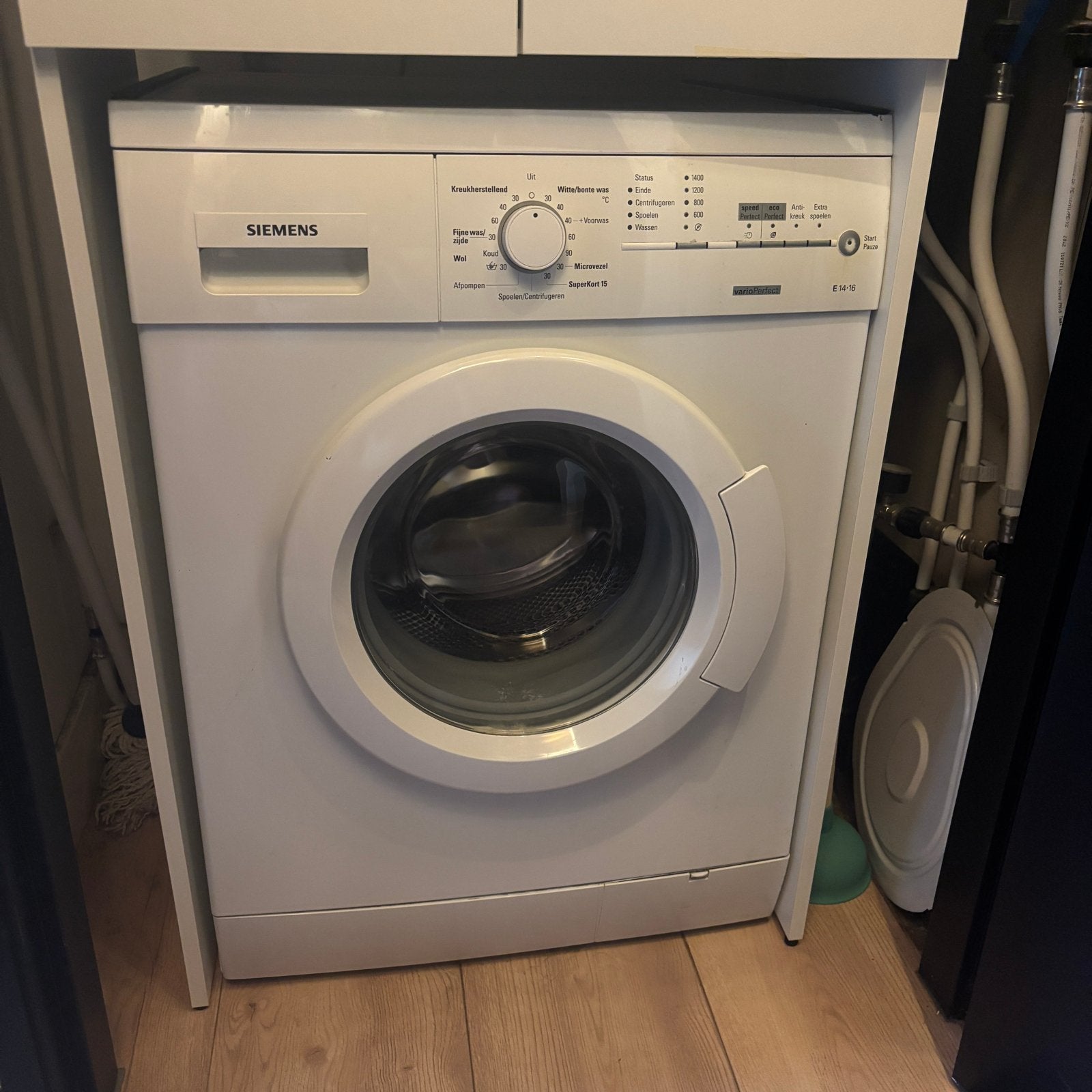 Siemens VarioPerfect E 14-16 Wasmachine, Witgoed en Apparatuur, Wasmachines, Ophalen, Zo goed als nieuw, Voorlader, Kort programma
