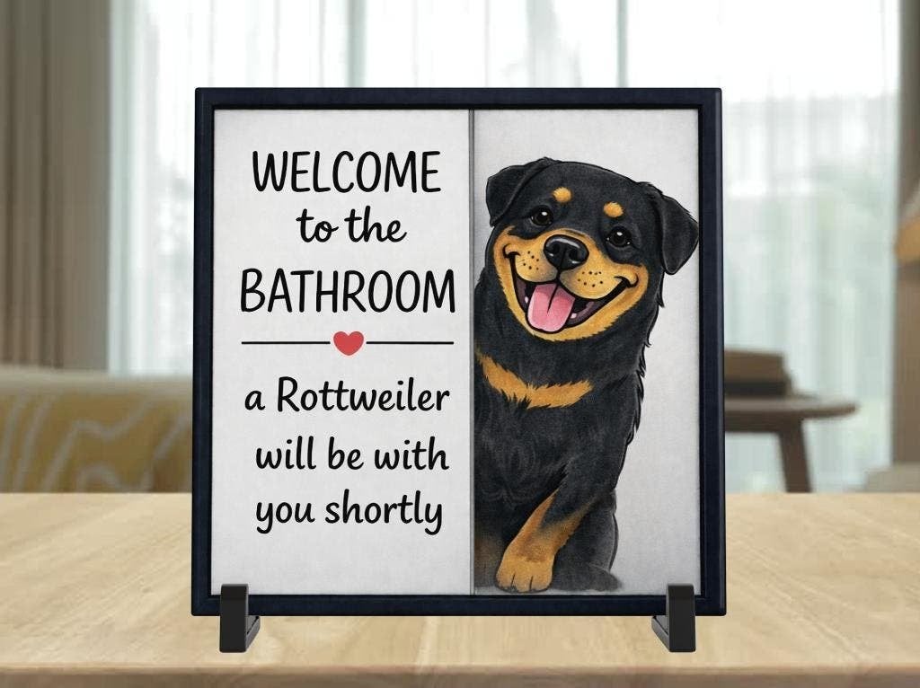 Rottweiler Tegel voor op toilet - grappig, Verzenden, Nieuw