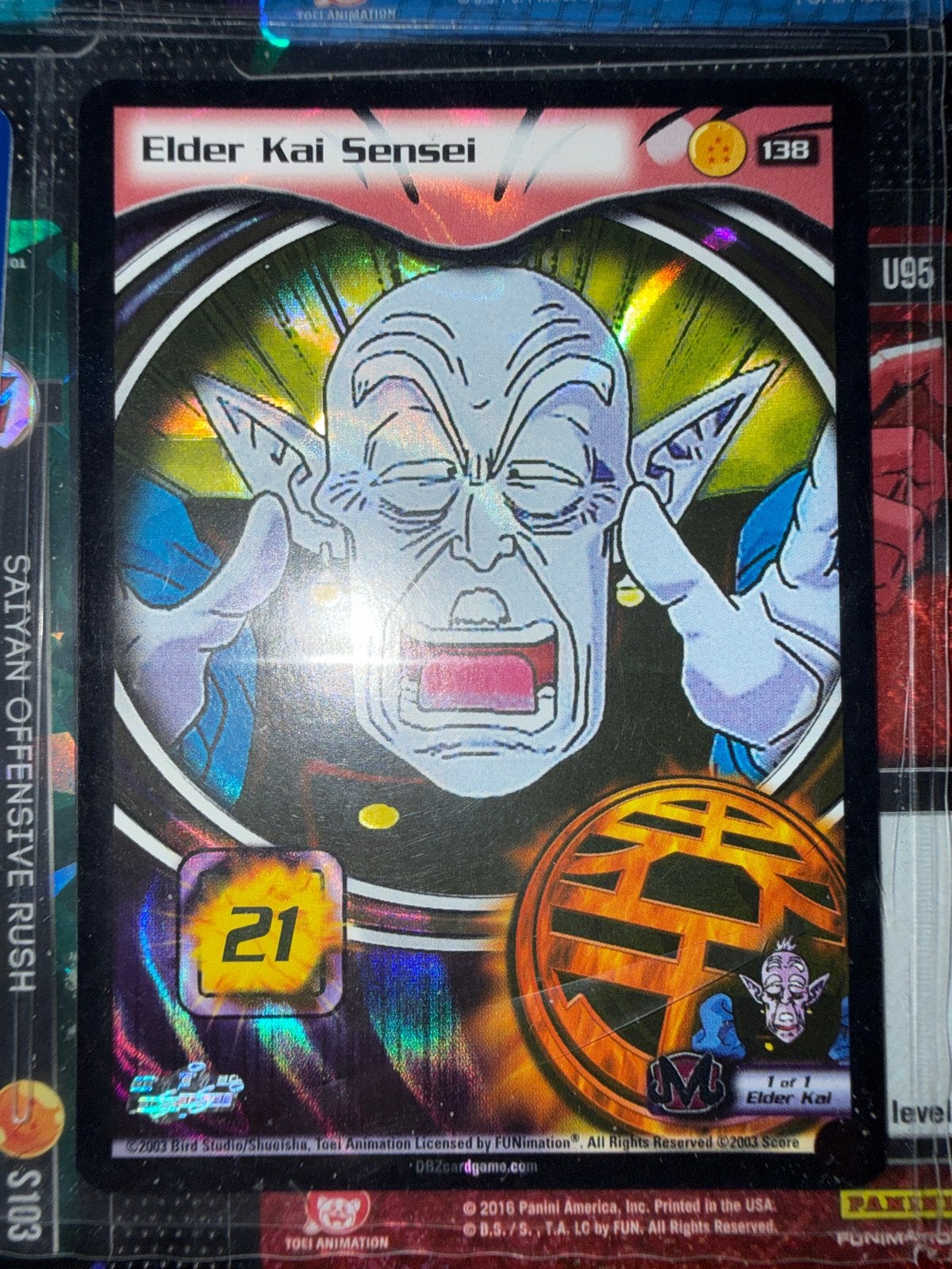 Dragon Ball Z Elder Kai Sensei Kaart (Foil), Ophalen of Verzenden, Zo goed als nieuw, Losse kaart, Foil