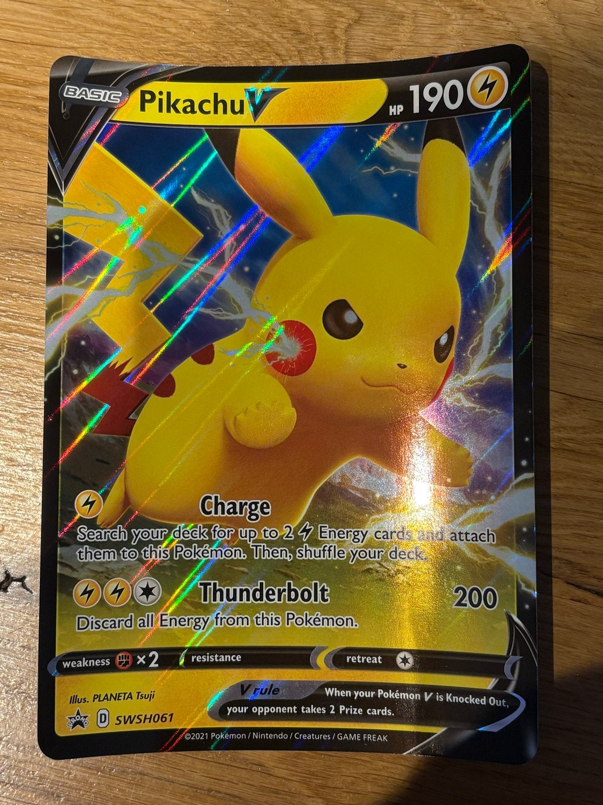 Pikachu V [Jumbo] #SWSH061 - Perfect voor grading!, Ophalen, Nieuw, Losse kaart, Foil