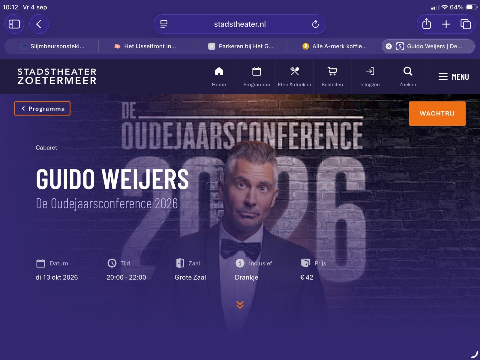 Guido Weijers 13 oktober, Twee personen