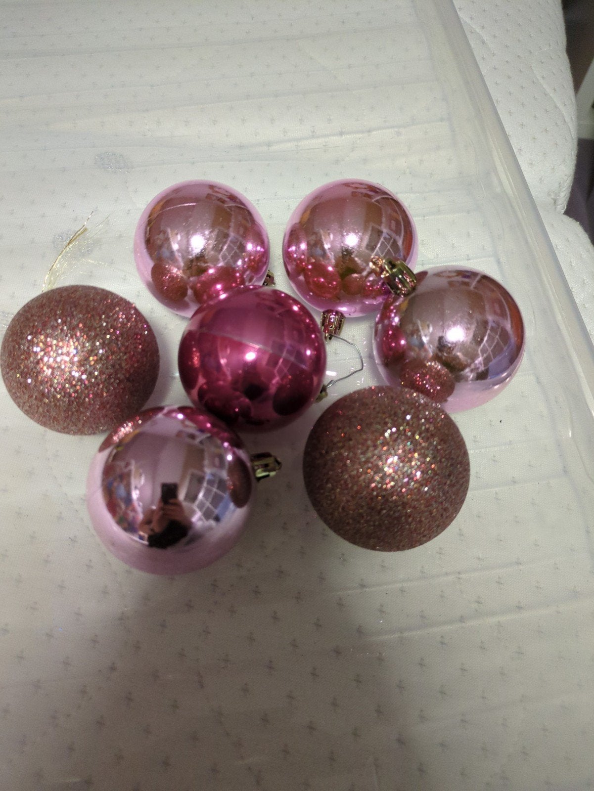roze kunststof kerstballen, Ophalen of Verzenden