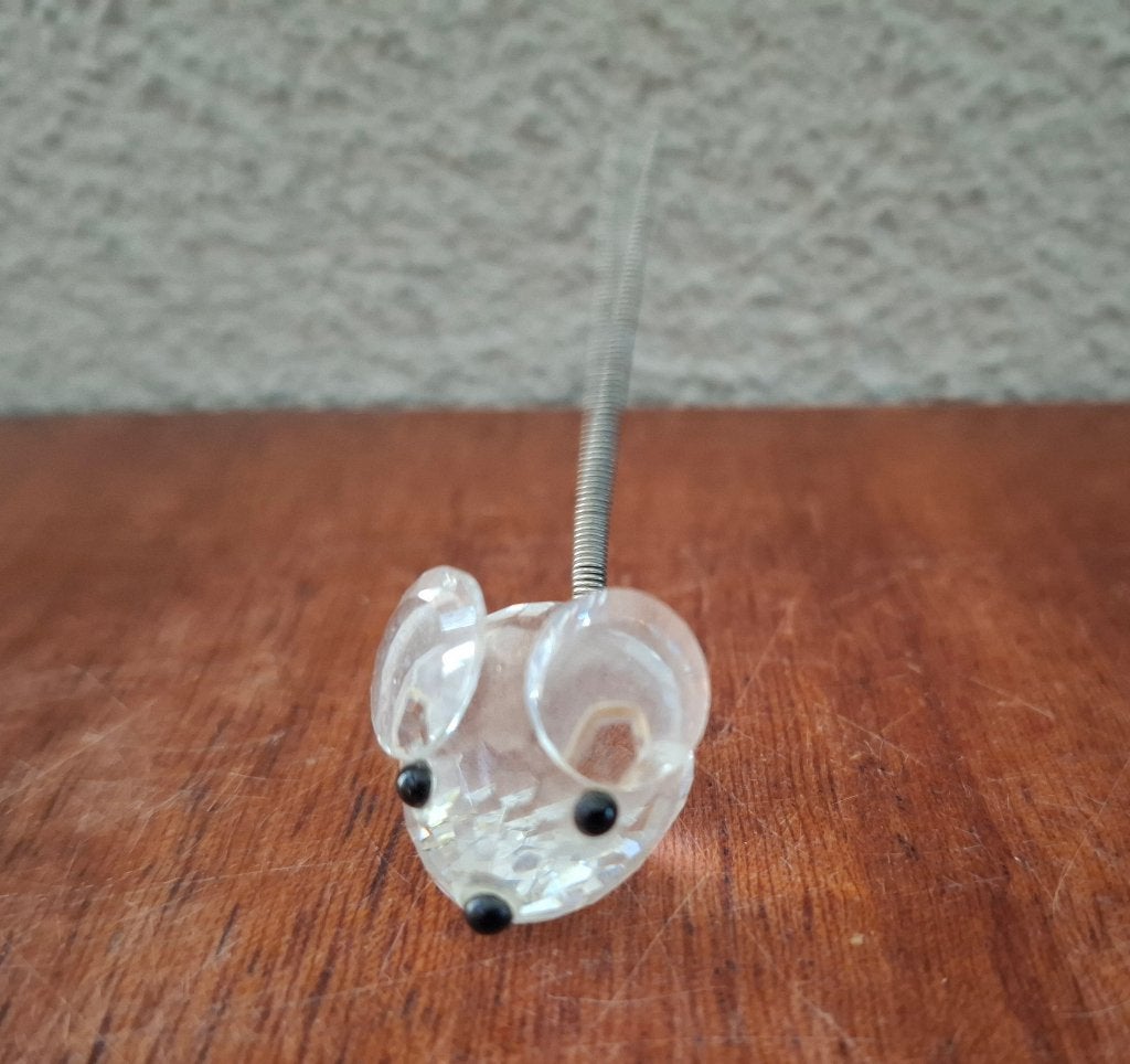 Swarovski kristallen mini muisje met beweegbaar staartje, Ophalen of Verzenden, Zo goed als nieuw, Figuurtje