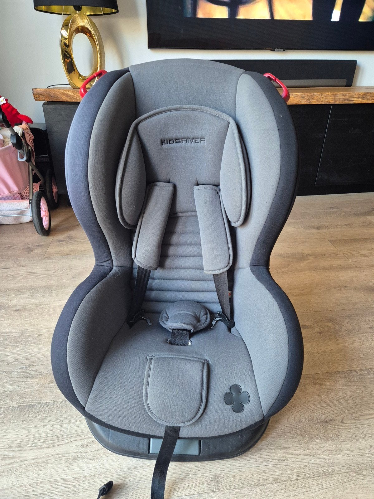 Kinderautostoel KidsRiver - Grijs, Kinderen en Baby's, Autostoeltjes, Autogordel, 9 t/m 18 kg, Zijbescherming, Ophalen
