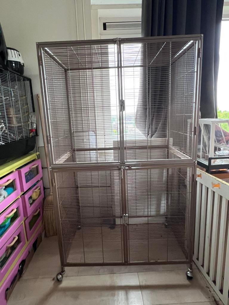 Dubbele knaagdierkooi Keddoc/ little zoo venturer, Ophalen, Kooi, Gebruikt, 90 cm of meer