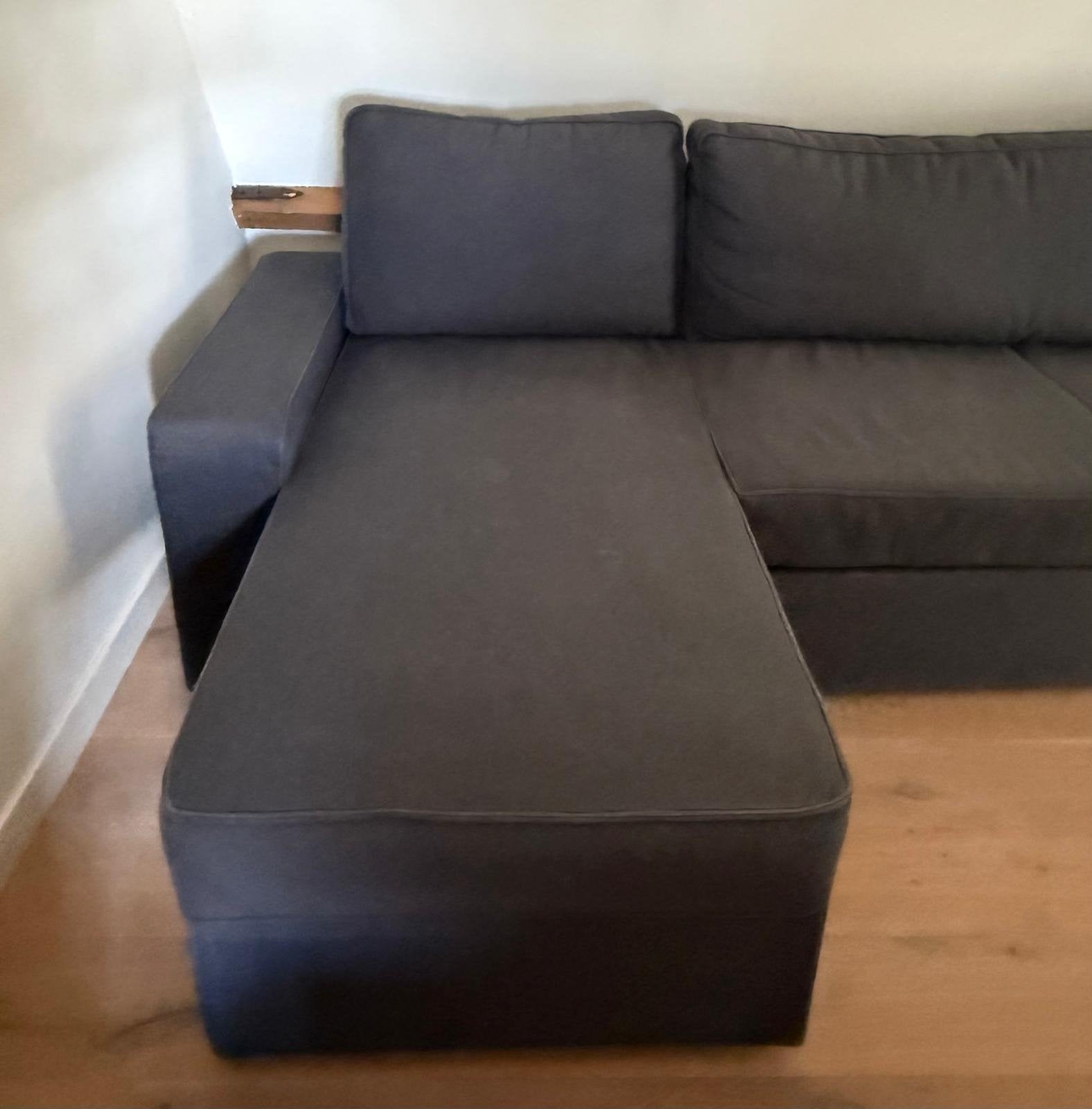 IKEA Vilasund Hoekbank met opslag en slaapfunctie, 125 tot 150 cm, Hoekbank, Driepersoons, Ophalen of Verzenden