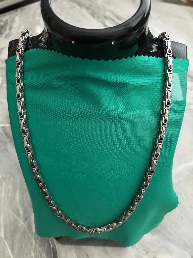 Ketting Koningsschakel Tibet zilver massief XL 70 CM -NIEUW-, Ophalen of Verzenden, Nieuw, Zilver, Zilver