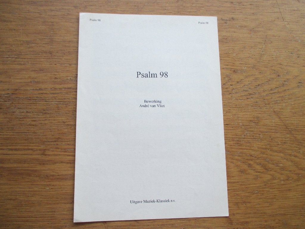 Psalm 98 - Bewerking André van Vliet -, Muziek en Instrumenten, Gebruikt, Ophalen of Verzenden, Religie en Gospel, Artiest of Componist