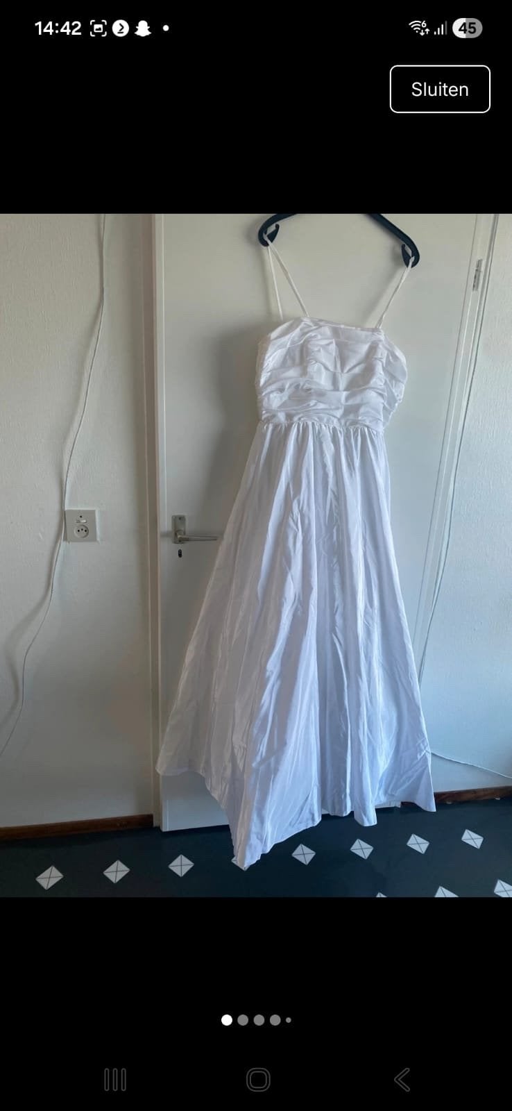 Witte galajurk / trouwjurk, maat M, Maat 38/40 (M), Wit, Ophalen of Verzenden, Zo goed als nieuw