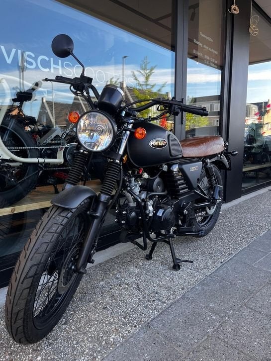 Hanway Caferacer RAW 50 | Mat Zwart/Bruin | Vandaag Rijden?, HANWAY, Onbekend, Onbekend, Hanway