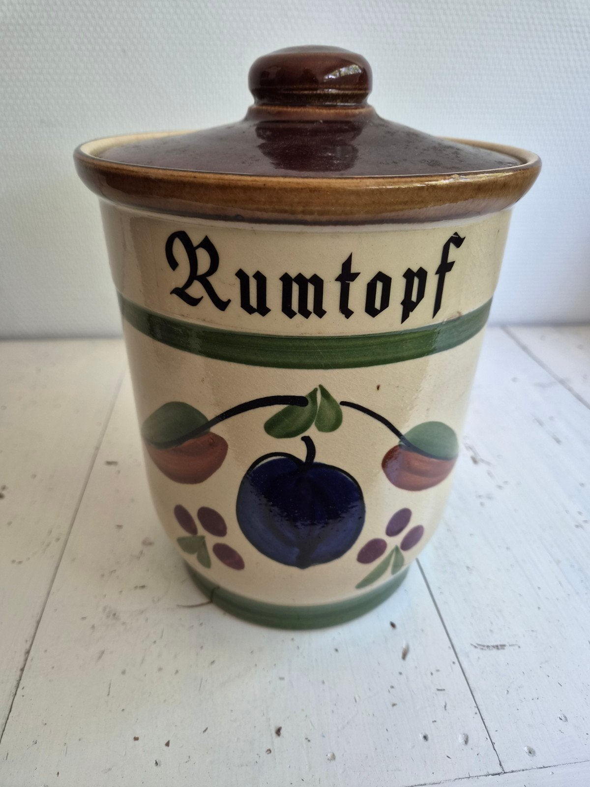 Vintage Rumtopf - Aardewerk Pot met Deksel, Antiek en Kunst, Ophalen