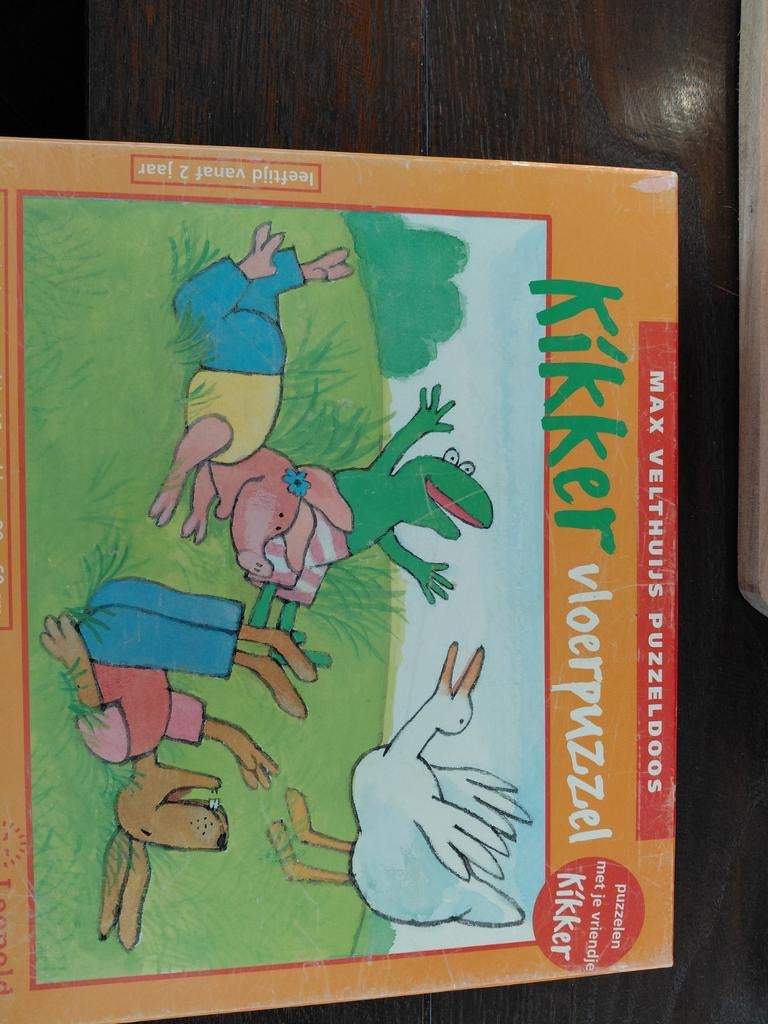 Kikker vloerpuzzel met grote stukken - doos licht beschadigd, Ophalen of Verzenden, 10 tot 50 stukjes, Gebruikt, 2 tot 4 jaar