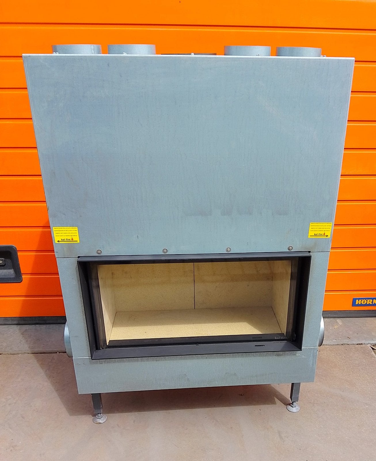 Demo model KALFIRE liftdeur haard houtkachel inbouwkachel, Ophalen, Houtkachel, Zo goed als nieuw, Inbouw