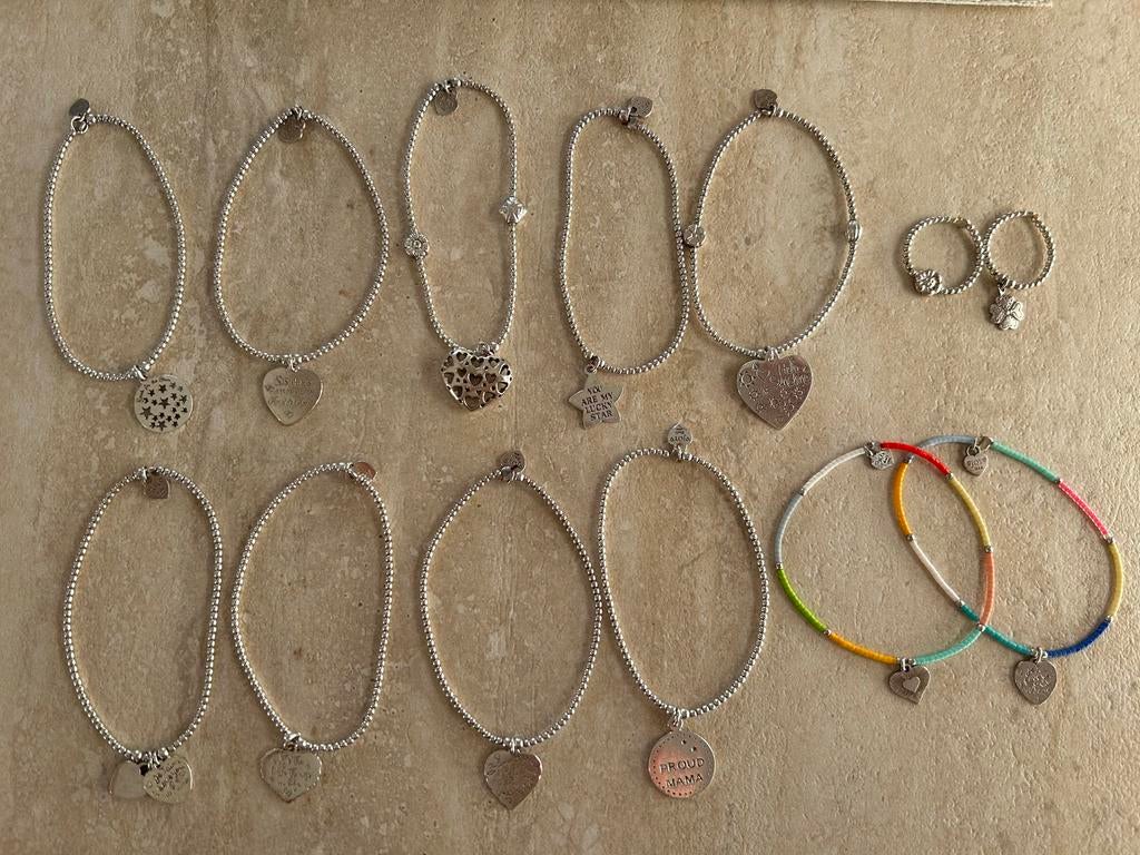 Diverse Joy Jewellery Bali armbanden met bedels, Sieraden, Tassen en Uiterlijk, Gebruikt, Overige kleuren, Ophalen of Verzenden