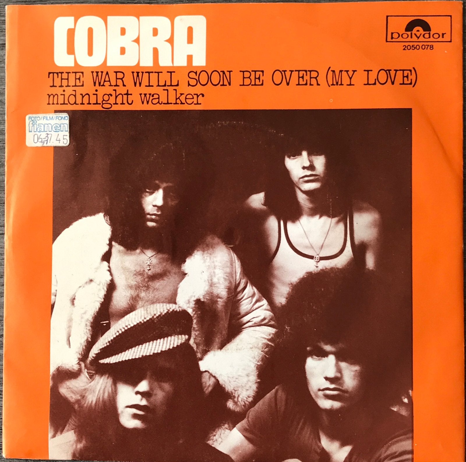 COBRA - The war will soon be over (my love) NL71(ALS NW)NL33, Cd's en Dvd's, Verzenden, 7 inch