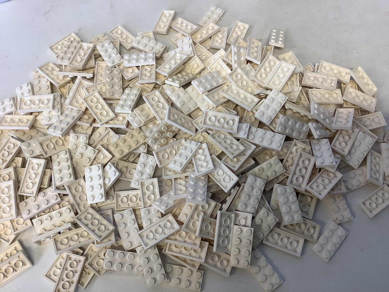 Lego plaat 2x4 wit, Ophalen of Verzenden, Gebruikt, Losse stenen, Lego