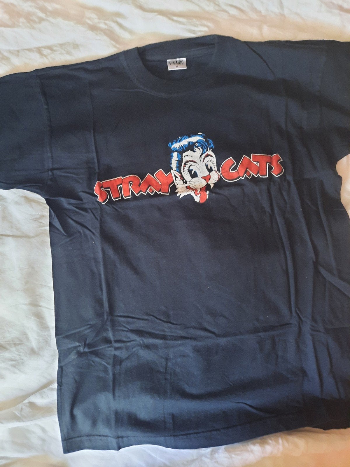 Stray Cats Farewell Tour 2008 T-shirt - Maat M, Maat 48/50 (M), Zwart, Ophalen of Verzenden, Gedragen