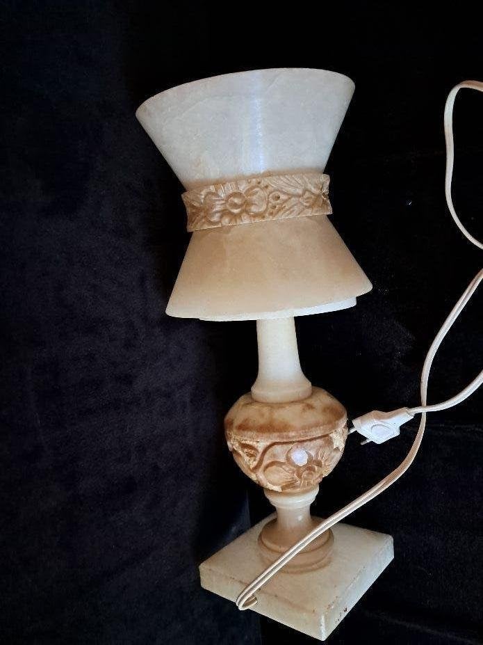 tafellamp albasten natuursteen groot model, Huis en Inrichting, Lampen | Tafellampen, Ophalen of Verzenden, Zo goed als nieuw