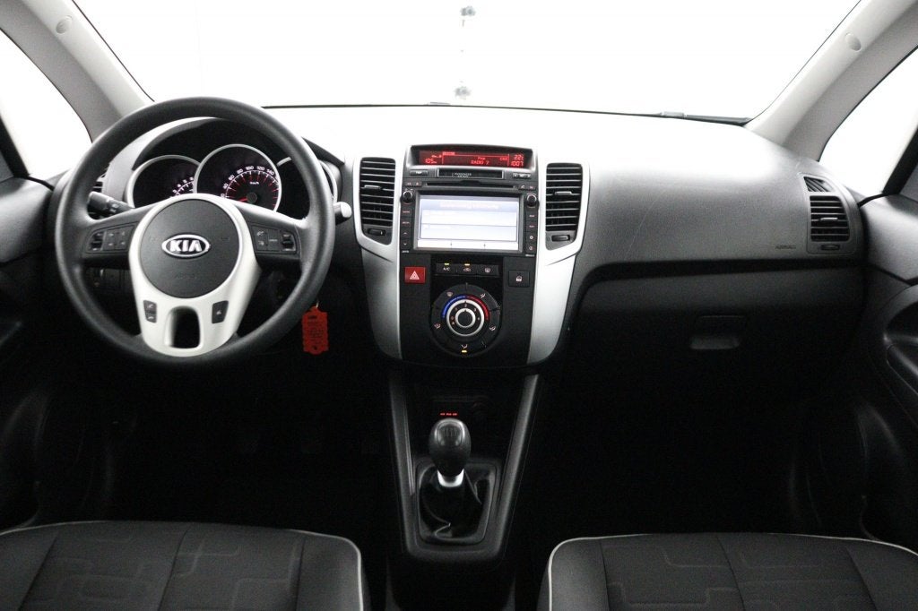 Kia Venga 1.4 CVVT Seven * Navi * Trekhaak * Cruise Control, Auto's, Euro 5, Stof, Gebruikt, Zwart