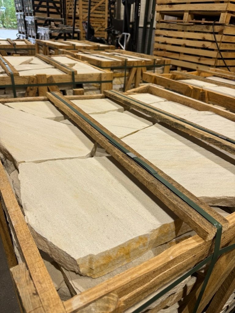 Zwembadrand-Traptrede Brasil Yellow 1000x350x30mm halfrond, Nieuw, Ophalen of Verzenden, Natuursteeninfo BV, Overige typen