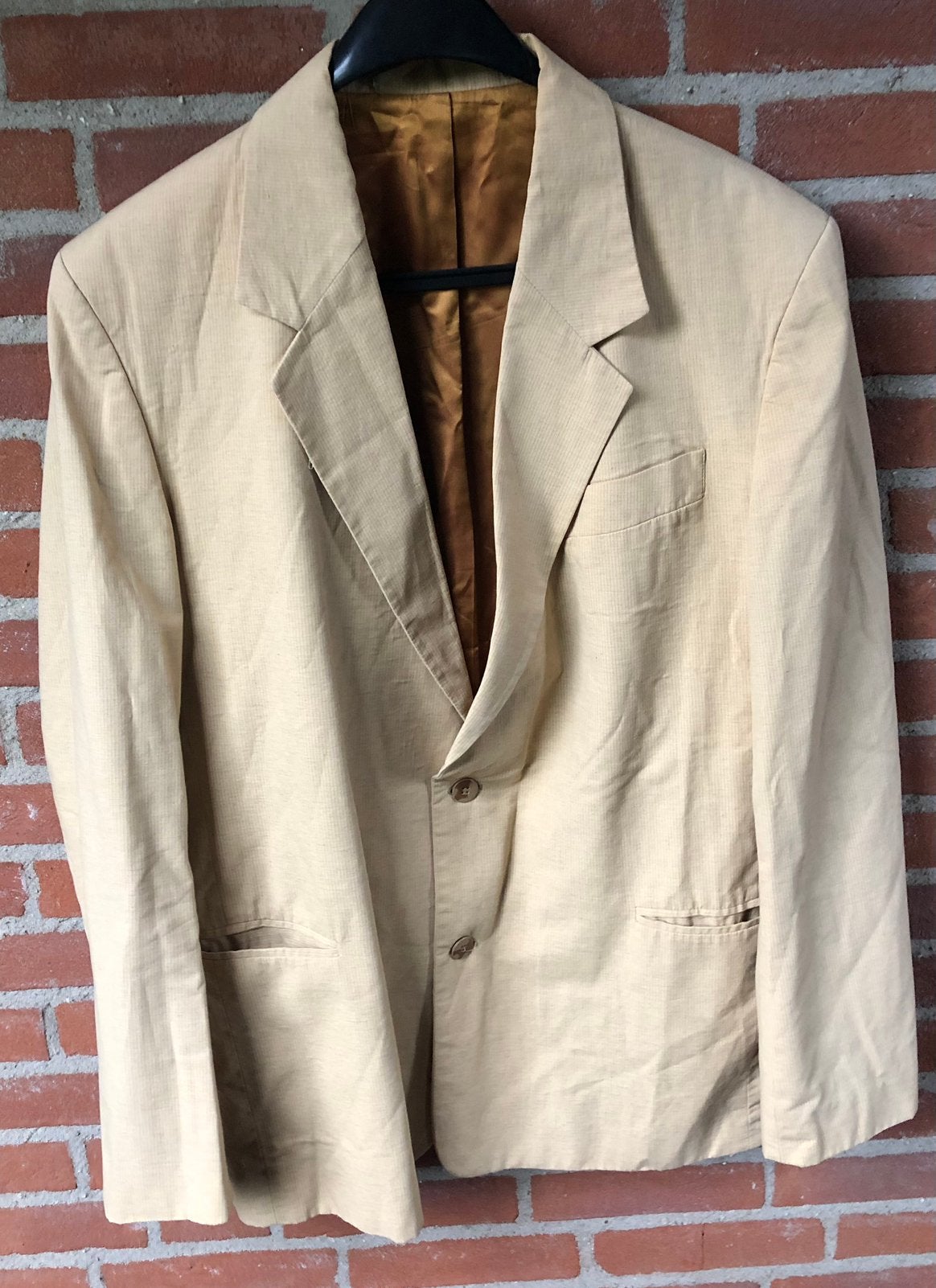 Nieuw Bermani Heren Blazer 80% Katoen, 20% Linnen Mt 52, Ophalen of Verzenden, Nieuw, Maat 52/54 (L), Beige