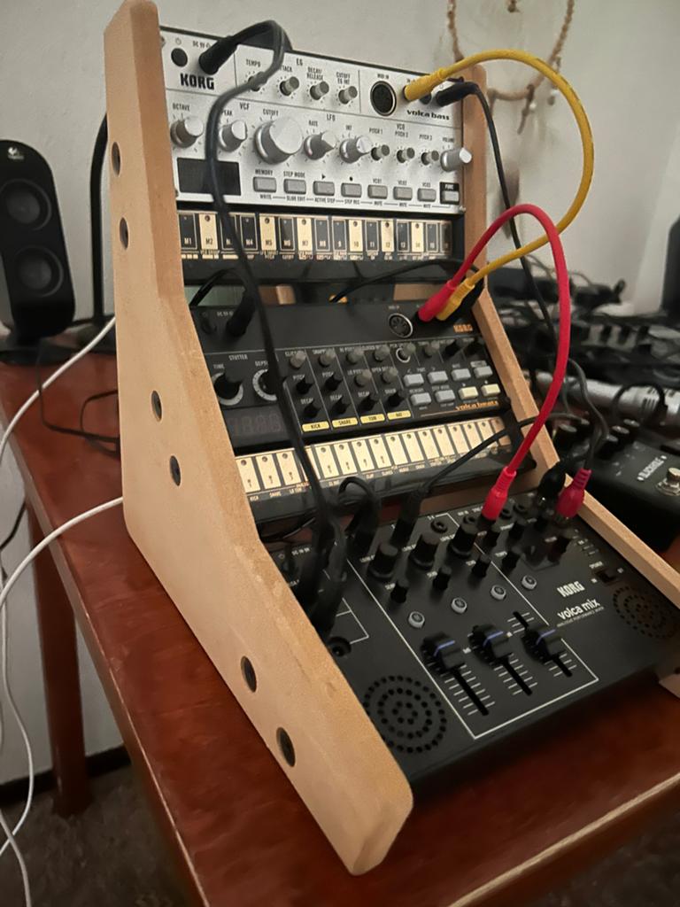 Korg Volca Set: Bass, Beats & Mix met Houten Rack, Ophalen, Gebruikt, Overige aantallen, Korg