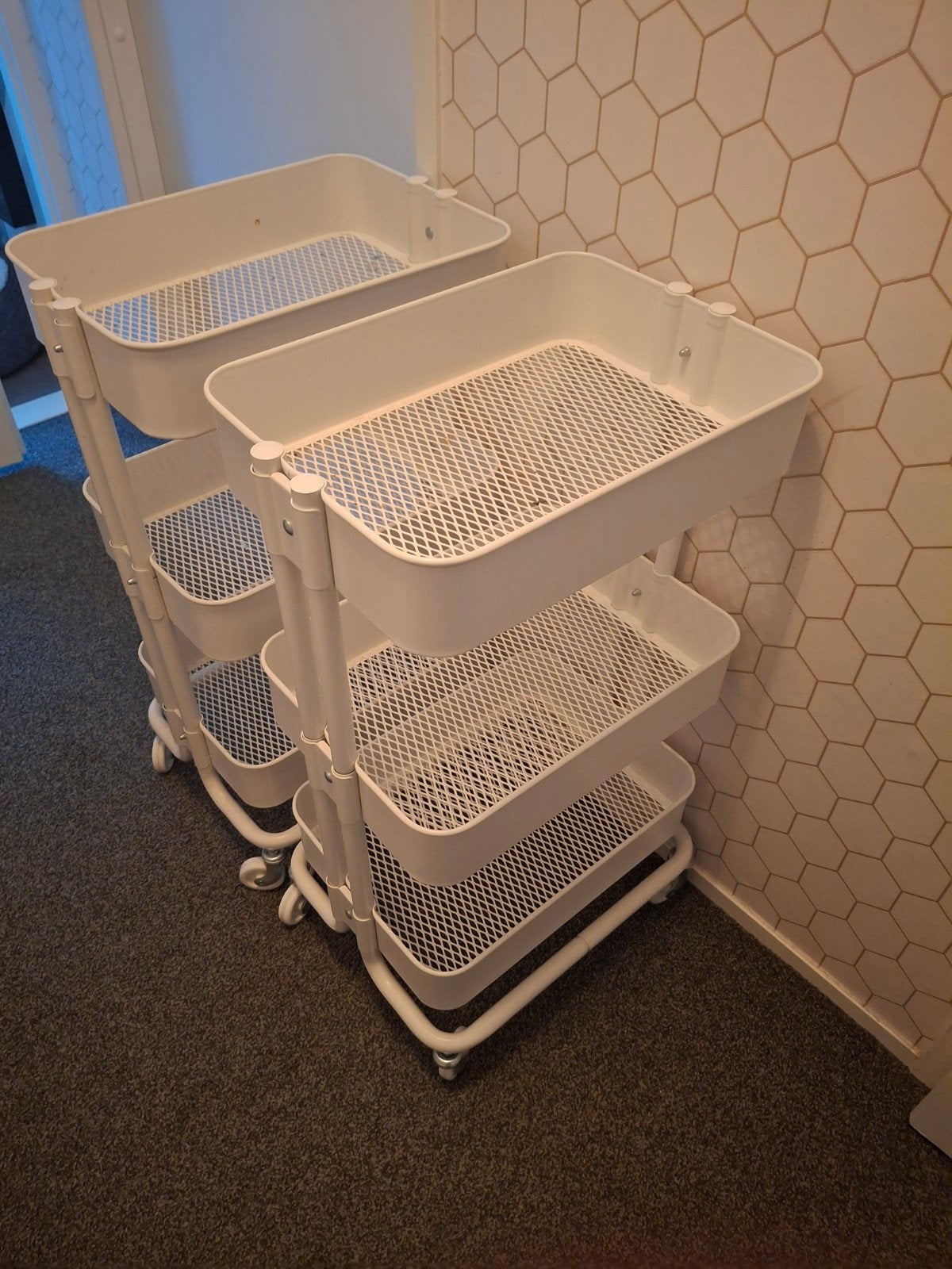 Ikea RÅSKOG trolleys, 2 stuks (ook los te koop), Huis en Inrichting, Ophalen